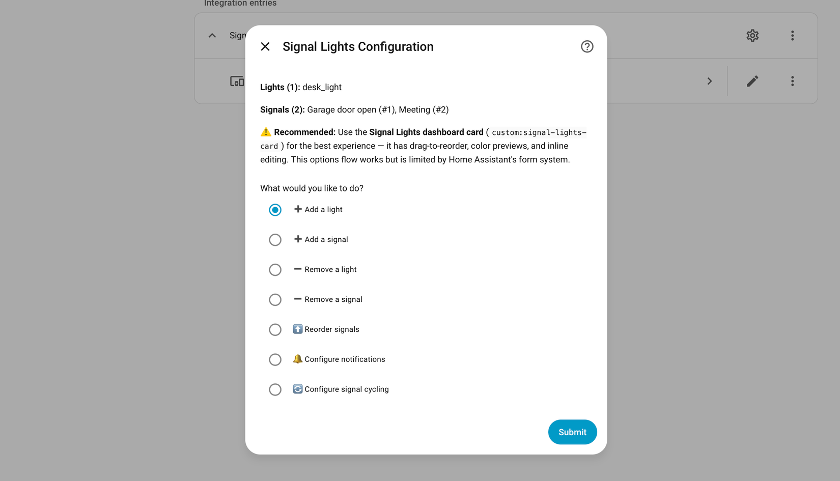 Traffic light integration for Home Assistant.-1