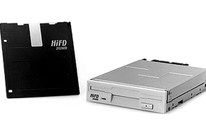 A Sony HiFD diskette and a reader.