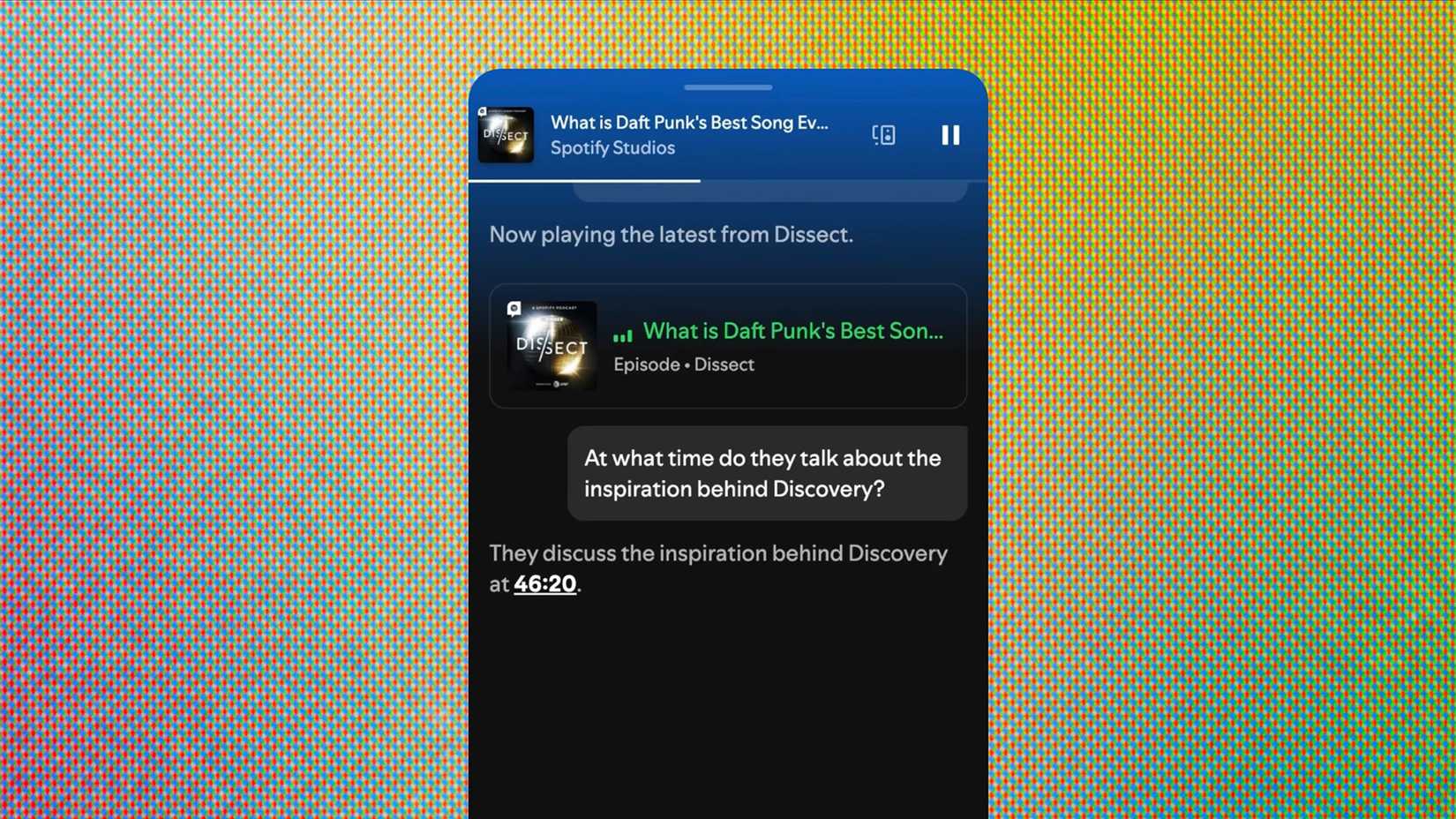 Ask AI about Spotify podcasts