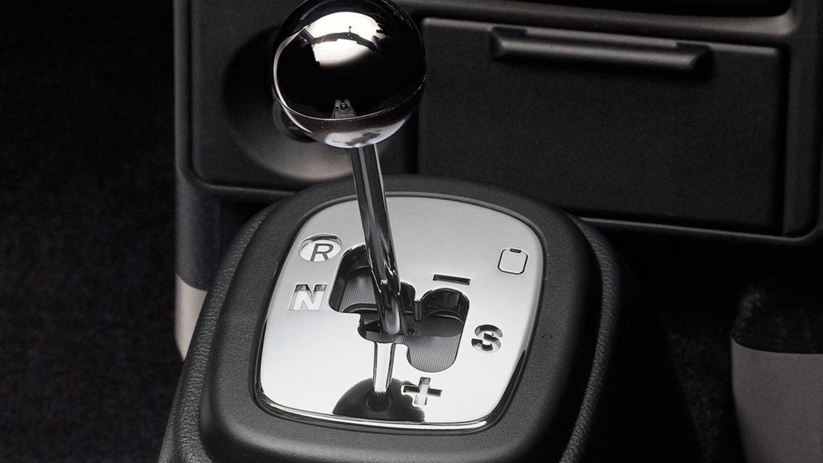 Shot of the automatic transmission inside a 2000 Toyota MR2.