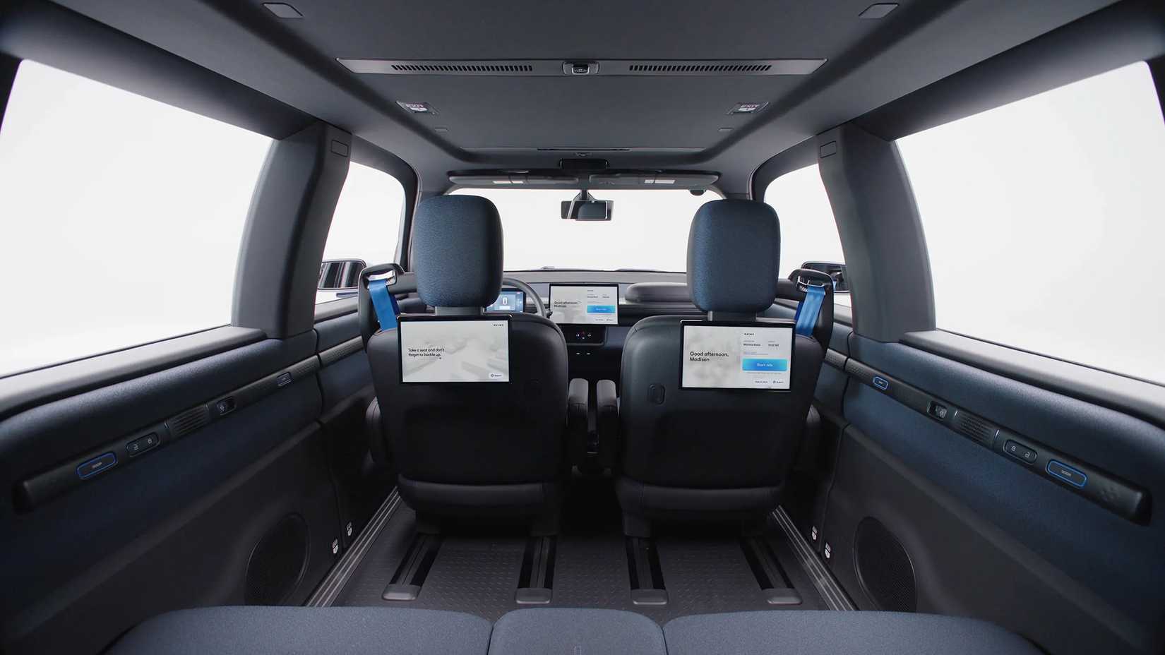 Waymo Ojai robotaxi interior