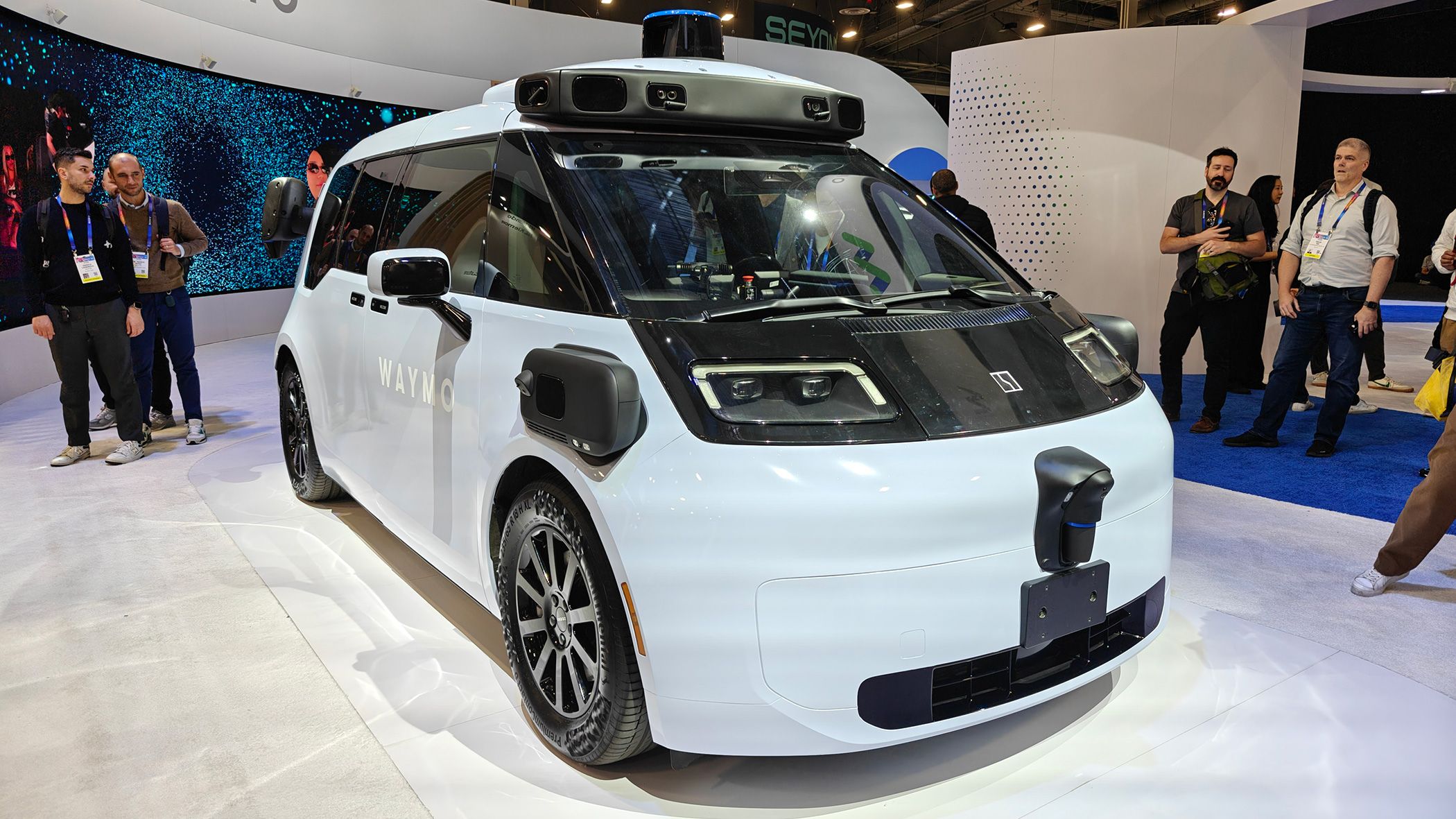 Waymo version of the Zeekr Ojai robotaxi at CES 2025