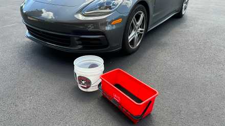 Two car wash buckets