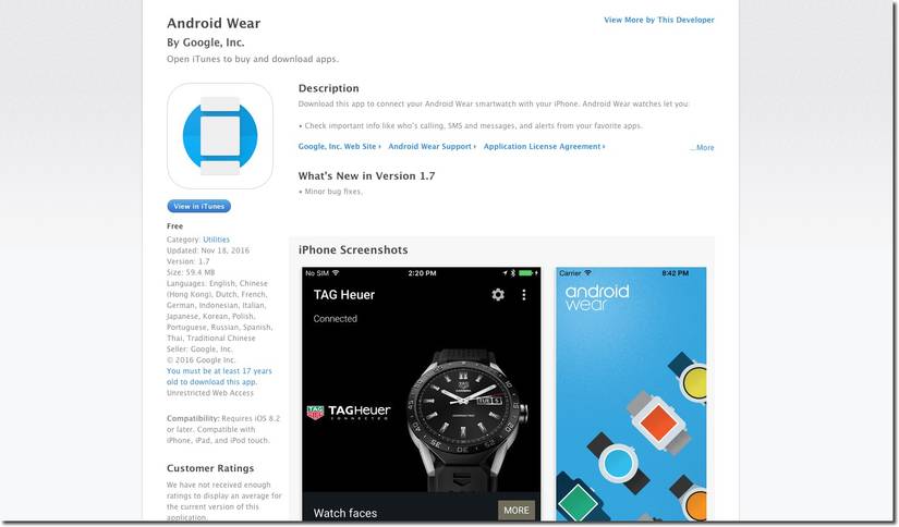Android Wear on App Store