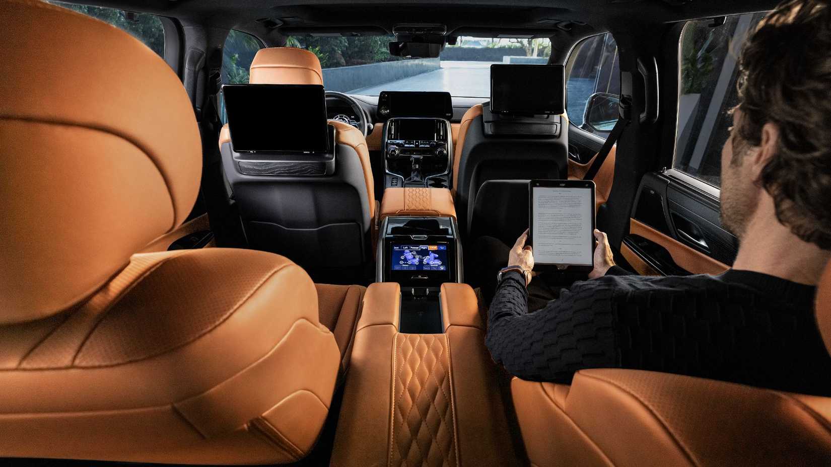 Shot of the interior inside the cabin of a 2026 Lexus LX Ultra Luxury.
