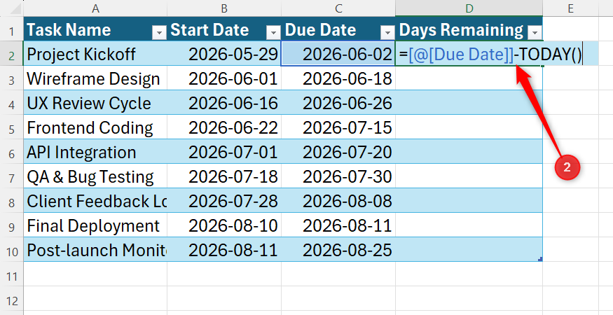 How to use Excel date functions to automate project timelines