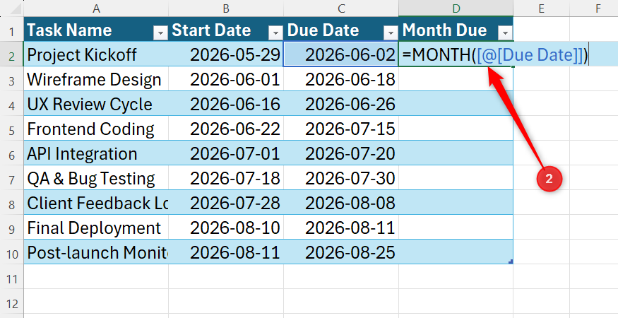 How to use Excel date functions to automate project timelines