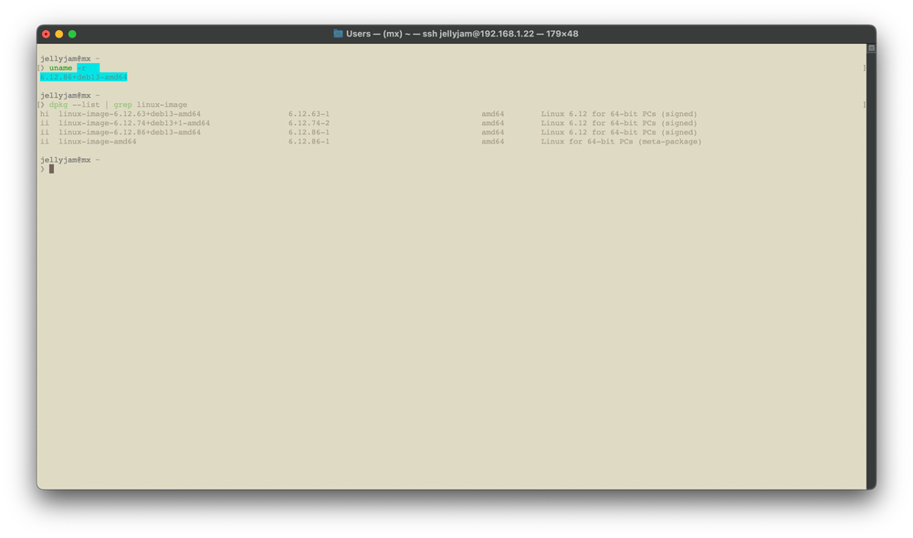A typical Linux system may have multiple old kernels installed