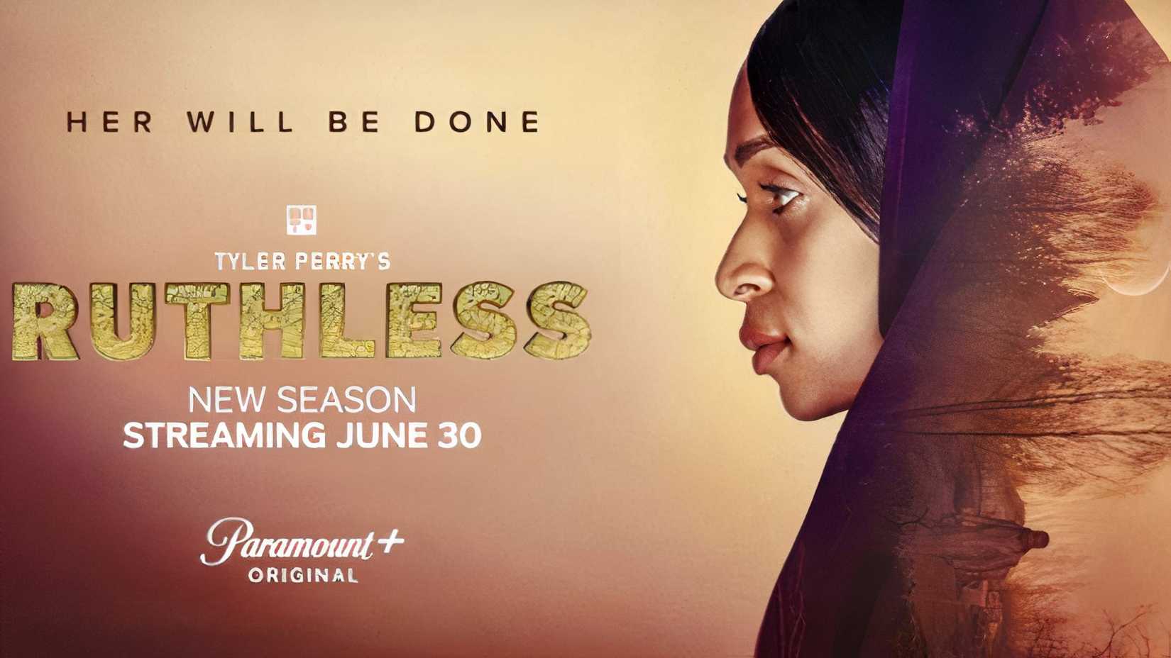 A woman stares on the poster for Tyler Perry