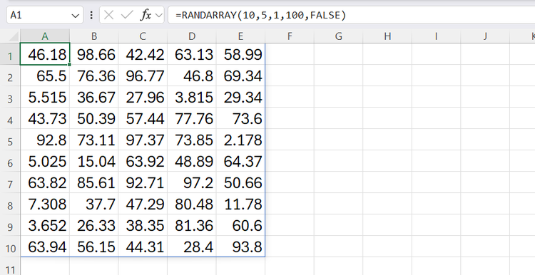 Rand Array Excel How to generate random numbers, shuffle lists, and create test data in ...