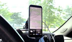 Android Auto on phone screen.