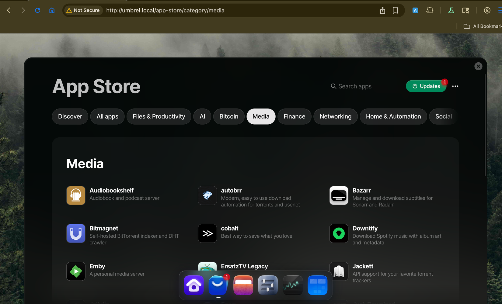 App store, umbrelOS-1