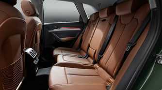 Close up of the rear seats in a 2021 Audi Q5