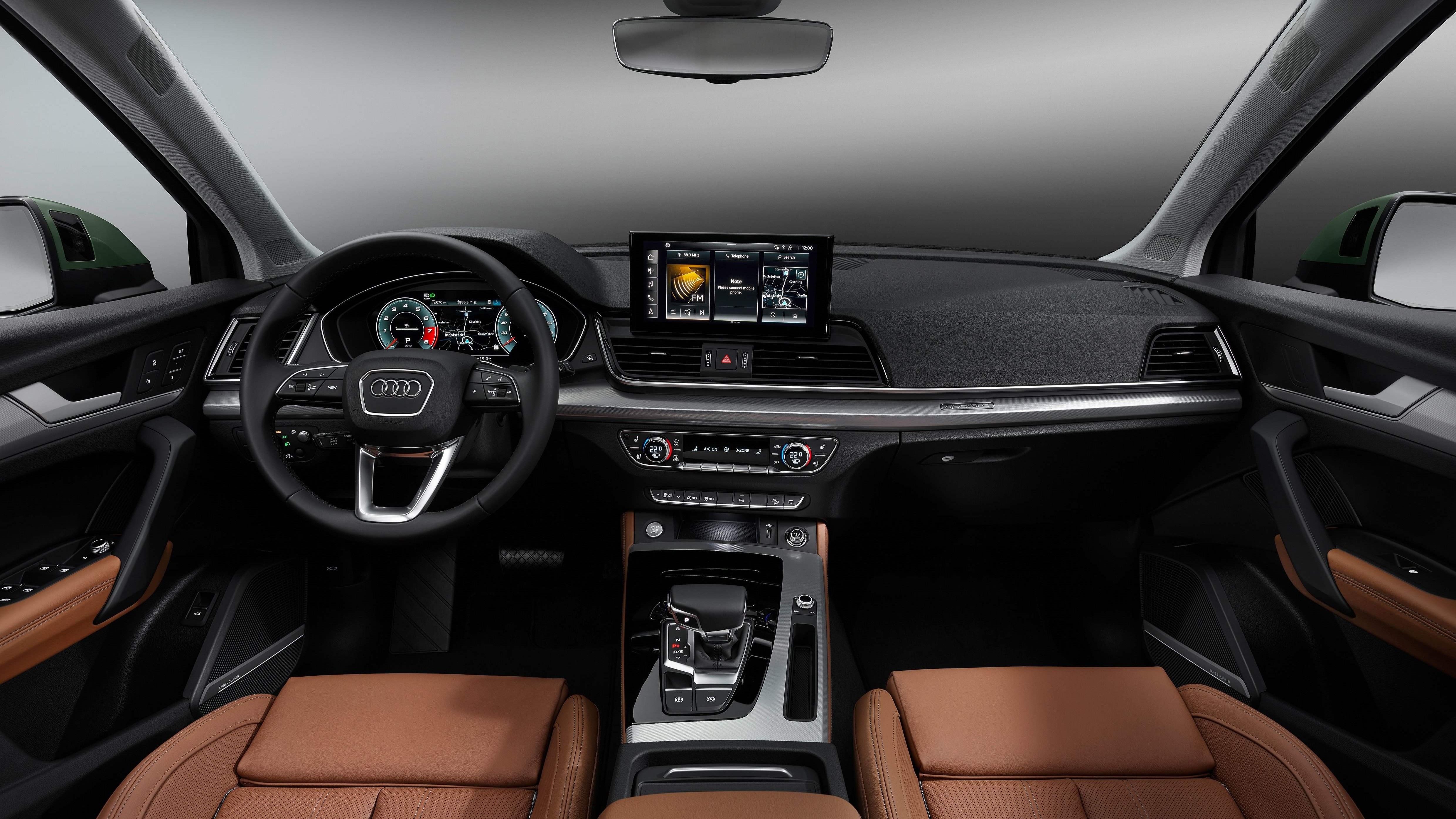 Shot of the dashboard in a 2021 Audi Q5