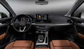 Shot of the dashboard in a 2021 Audi Q5