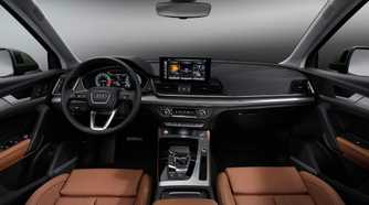Shot of the dashboard in a 2021 Audi Q5