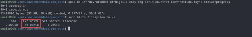 filesize after changing the file-mh