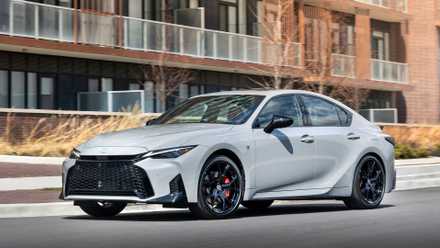 Front 3/4 shot of a 2026 Lexus IS 350