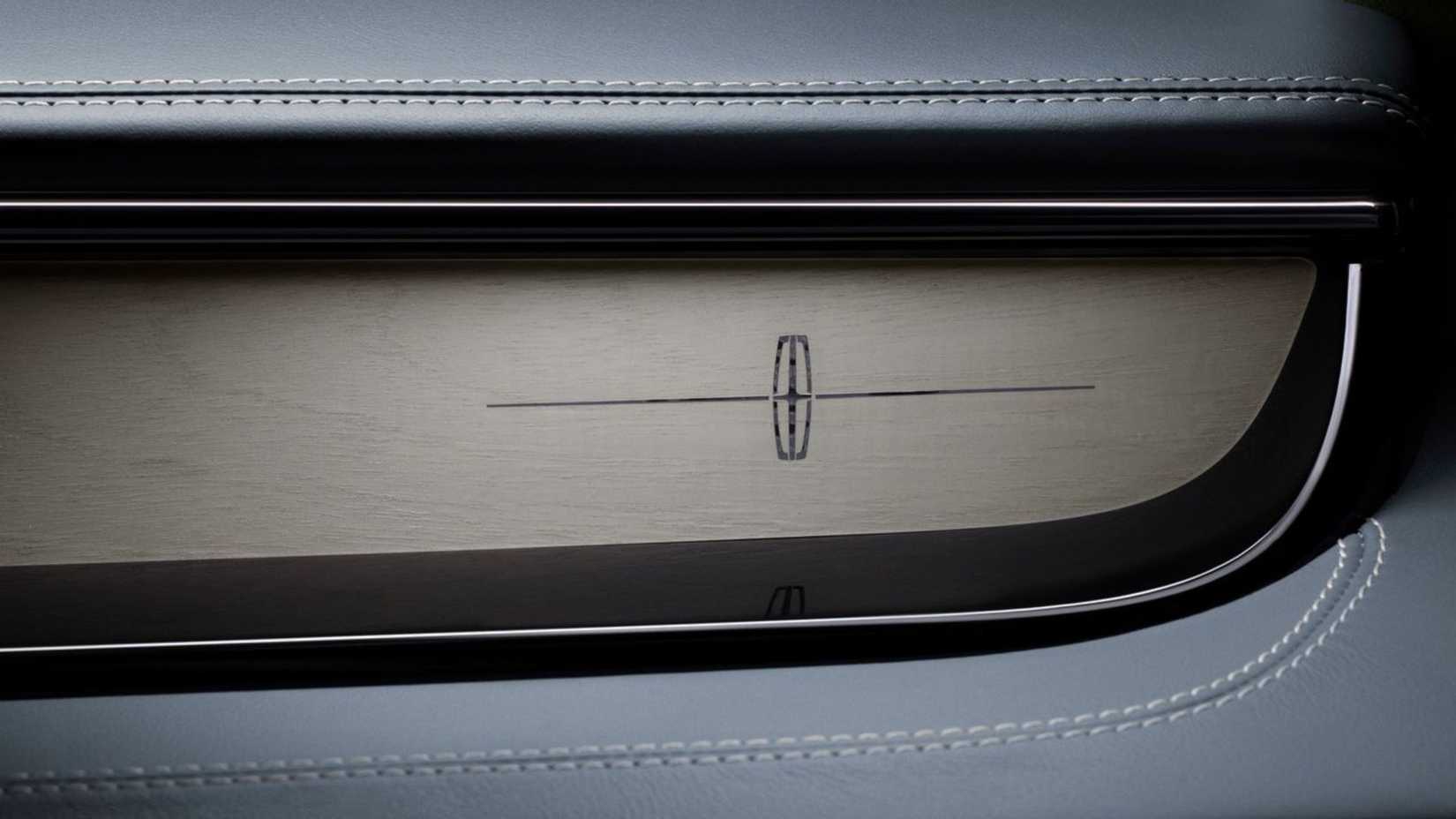 Close-up shot of the dashboard details inside the cabin of a 2018 Lincoln Navigator.