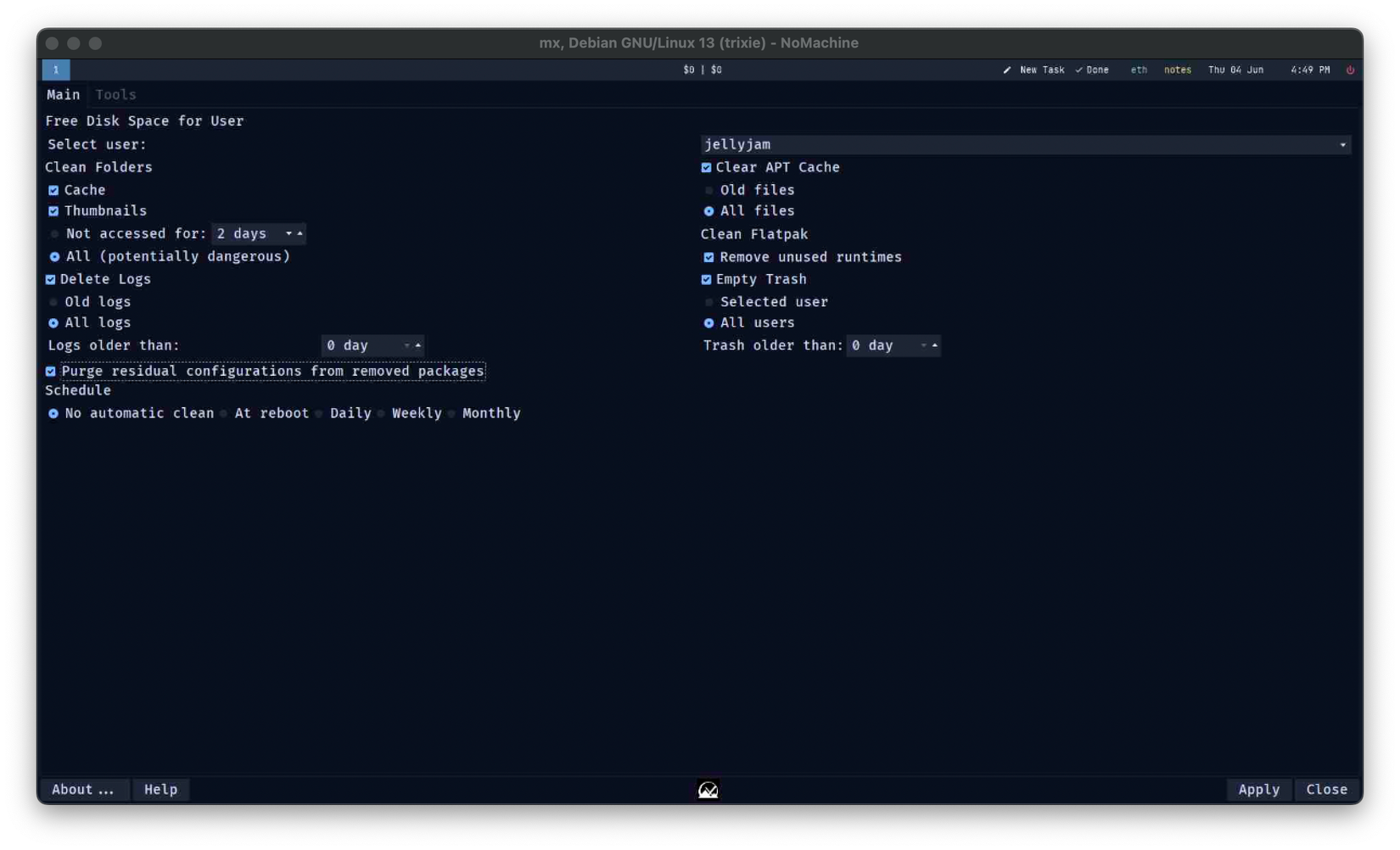 MX Cleanup tool.