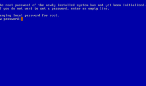 NetBSD installation programm root password setting screen.