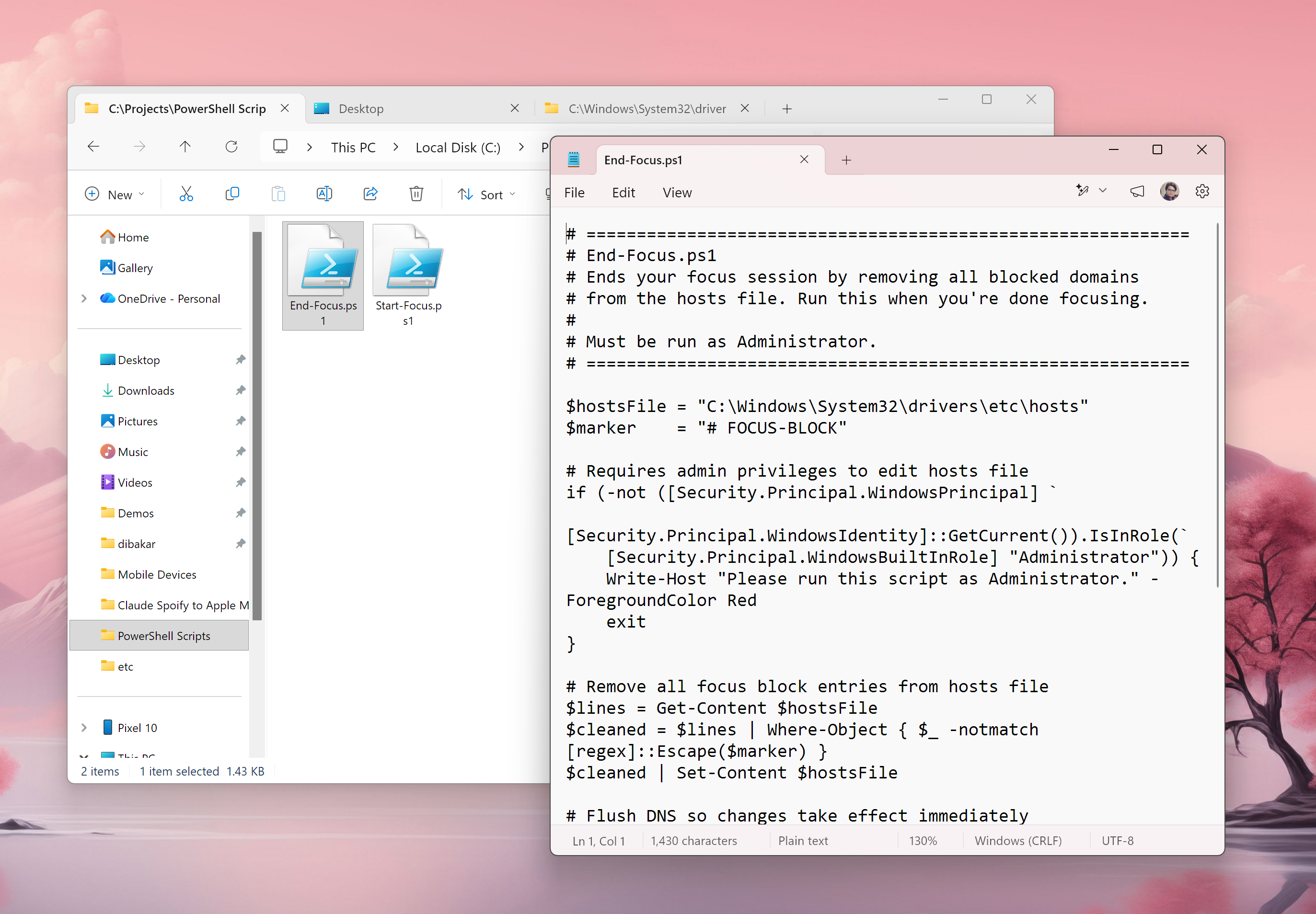 I stopped paying for focus apps after building this Windows PowerShell ...