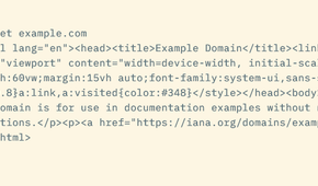 The result from a curlget command shows the contents of a remote URL.