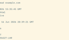 A curlhead command shows response headers from an HTTP request.