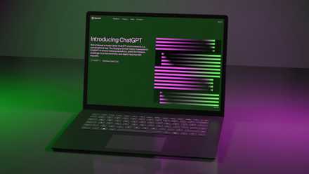 OpenAI ChatGPT app on a laptop