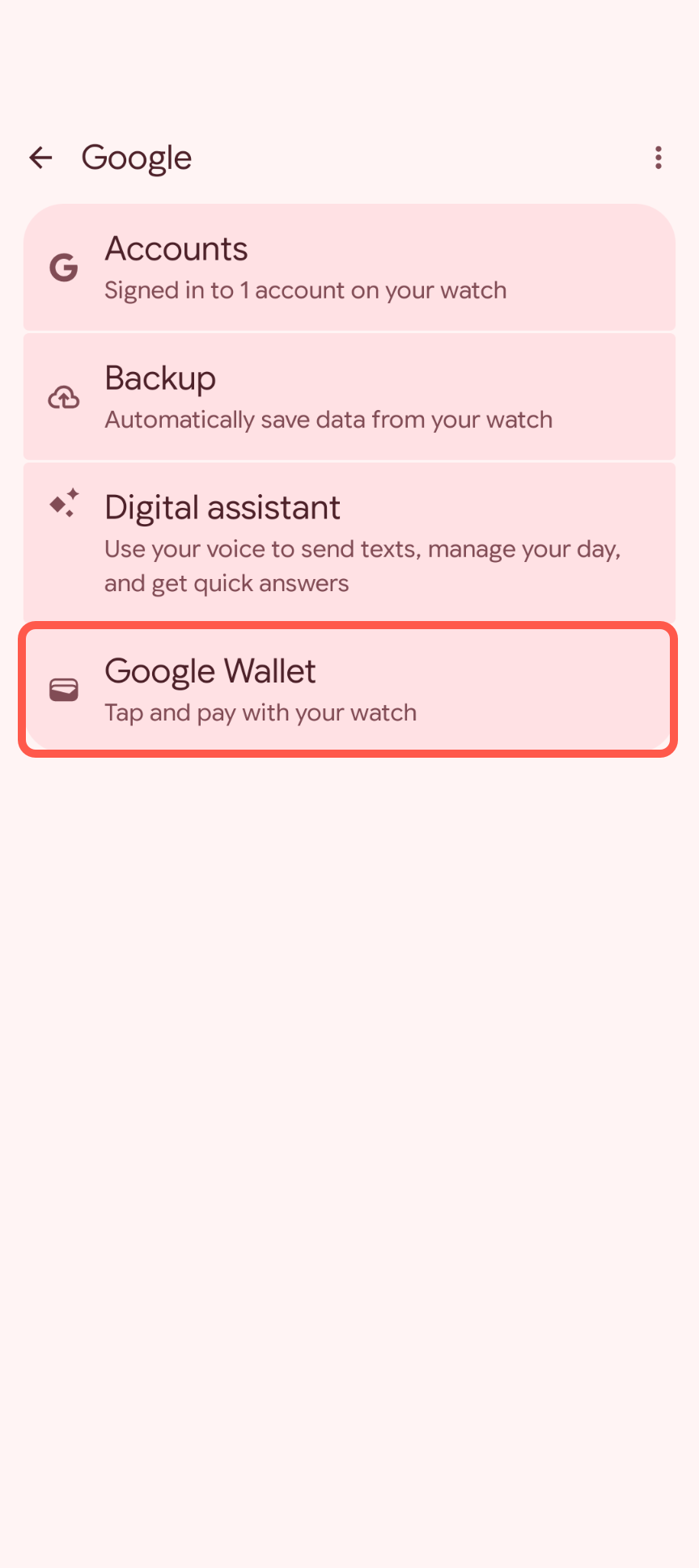 Pixel Watch settings 3
