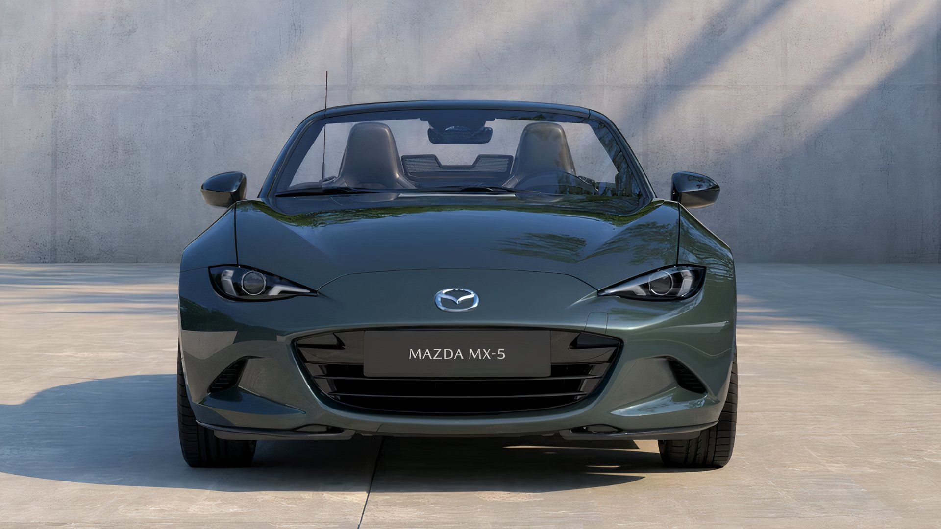 Head-on shot of a 2027 Mazda MX-5
