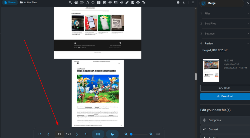 Several documents merged into a 27-page single PDF.