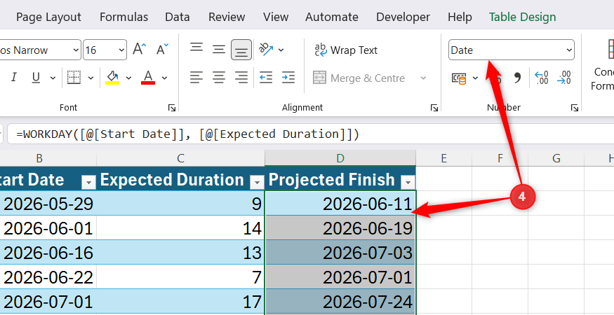 How to use Excel date functions to automate project timelines