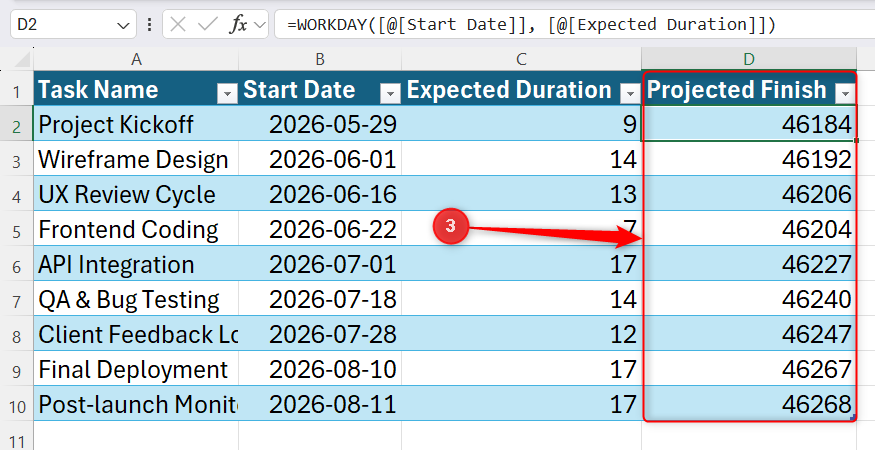 How to use Excel date functions to automate project timelines