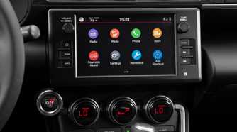 Close up of the infotainment screen in a 2022 Toyota GR86