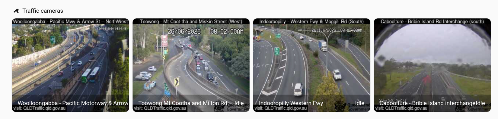 Traffic cameras in Home Assistant.