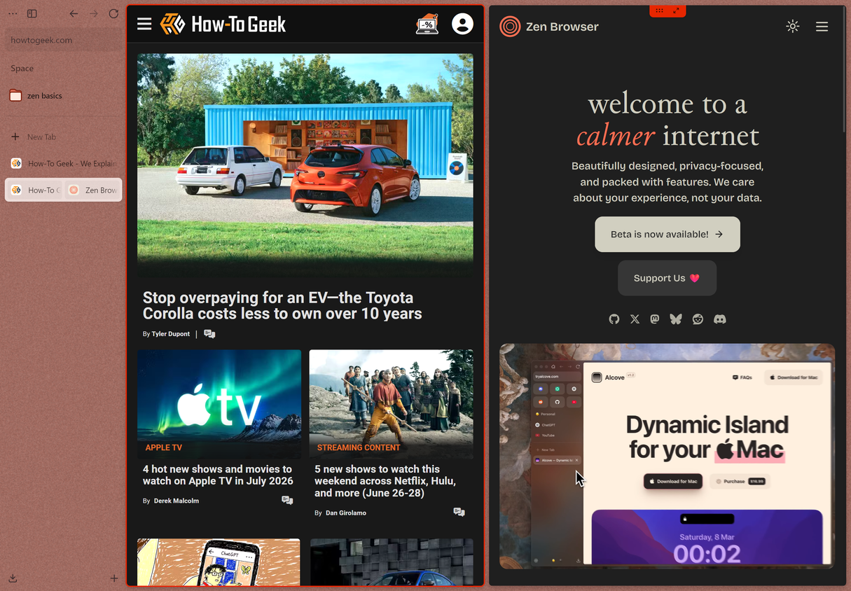 Zen Browser Split Window 5 free and open-source software (FOSS) to replace Microsoft, Google ...