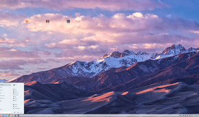 A screenshot of the Zorin OS home page with the Windows 7-like start menu open.