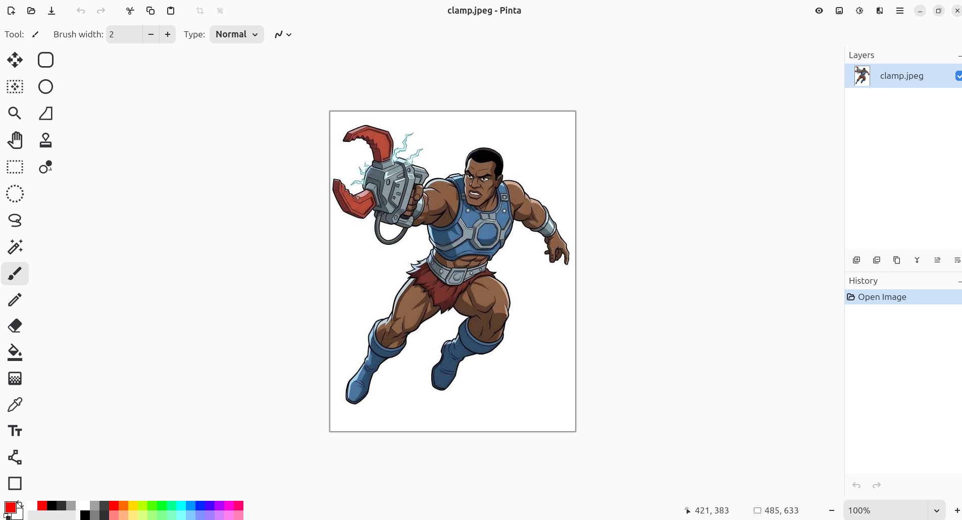 An image of a MOTU character with a claw in Pinta.