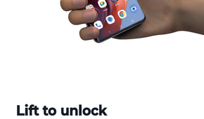 The Lift to Unlock gesture on a Motorola phone.