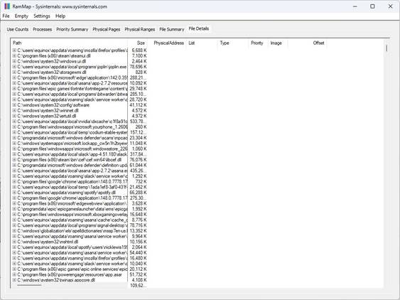 The File Details page.