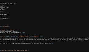 Source code for one of the pages on the Whistling Nose website.