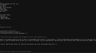 Source code for one of the pages on the Whistling Nose website.
