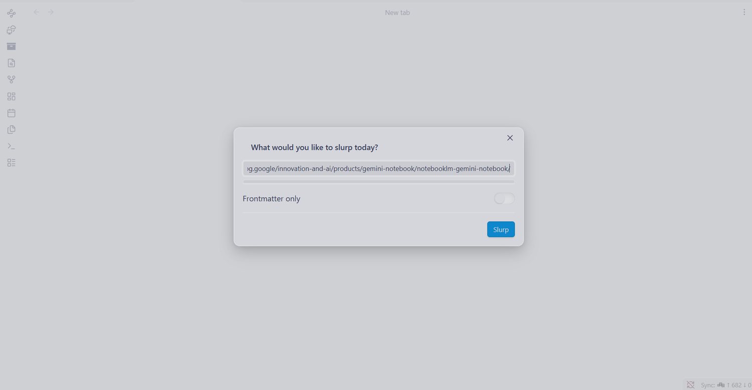 Adding the link to slurp a page