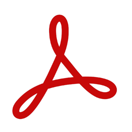 Adobe Acrobat logo on transparent background