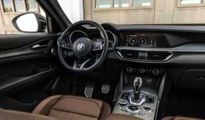 Interior shot of the dashboard in a 2023 Alfa Romeo Stelvio