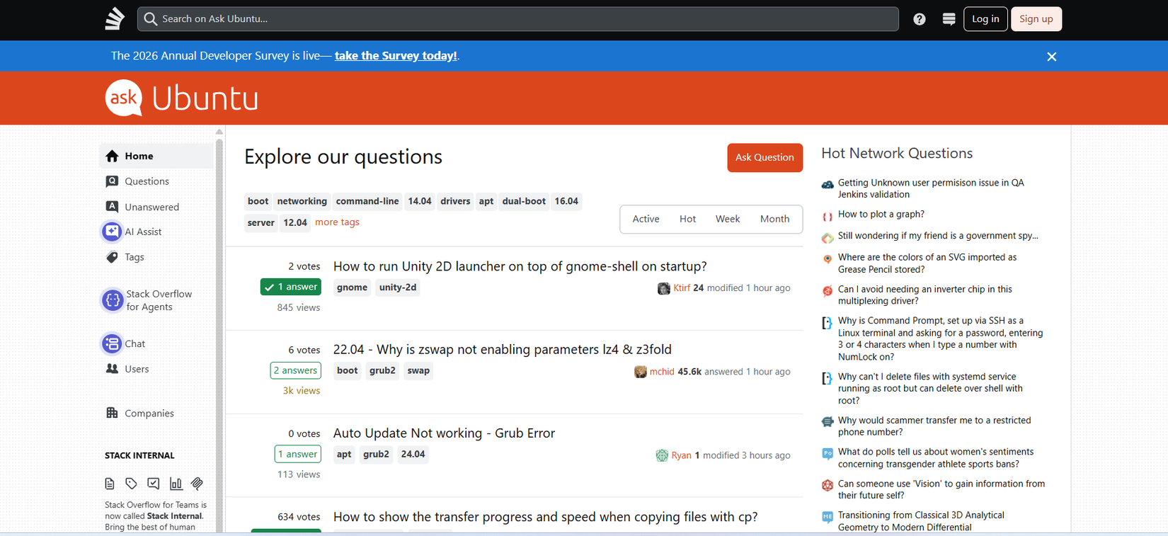 Ask Ubuntu user support forum.