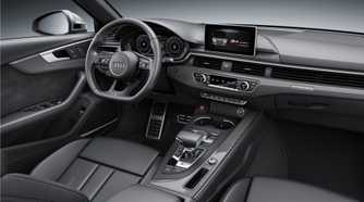 Shot of the dashboard in a 2017 Audi S4.
