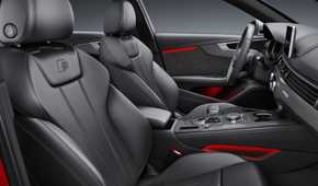 Shot of the interior in a 2017 Audi S4.