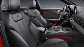 Shot of the interior in a 2017 Audi S4.